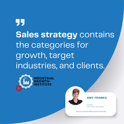 you've got to get sales strategy right for the other planning and training pieces to fall into place
