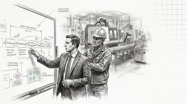 How can PE firms reduce sales rep ramp time in portfolio companies?