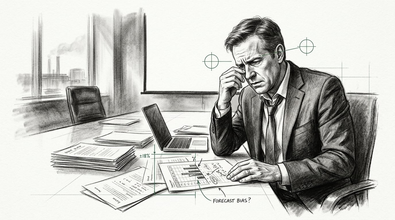 Portfolio company CEO preparing a board meeting deck, uncertain how to present a chronically unreliable sales pipeline and forecast