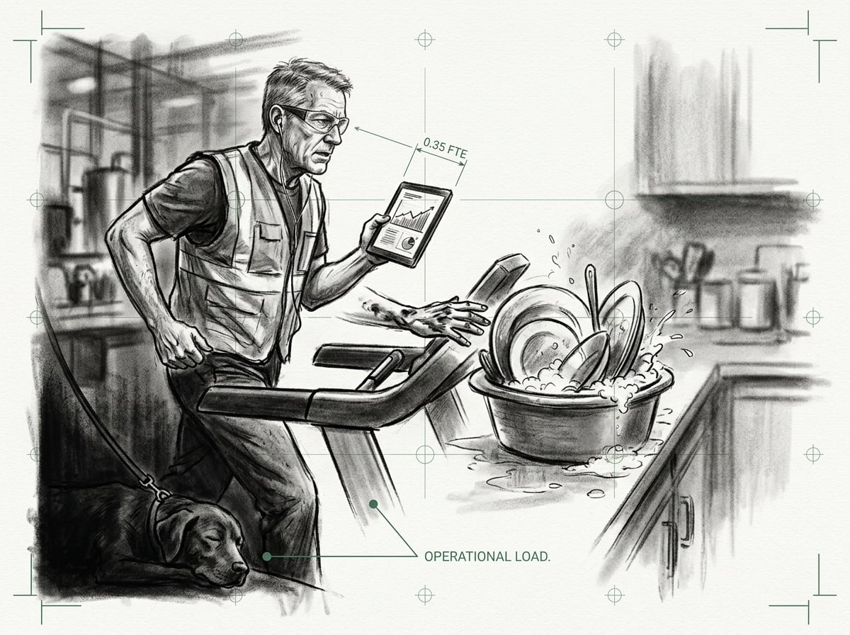 A buyer absorbing business insights through audio and video while exercising, walking the dog and washing dishes