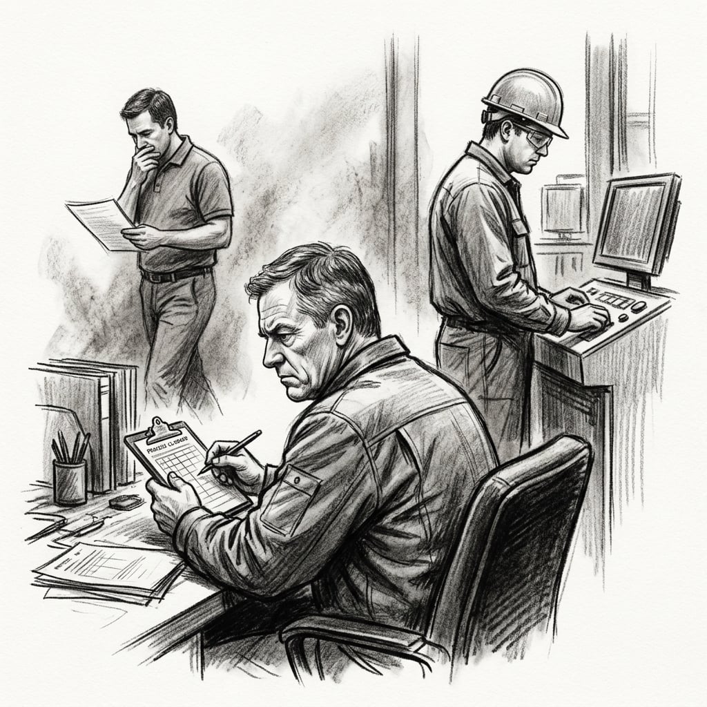 A siloed, self-interested team with little collaboration, deliberately muted, representing a poor client fit